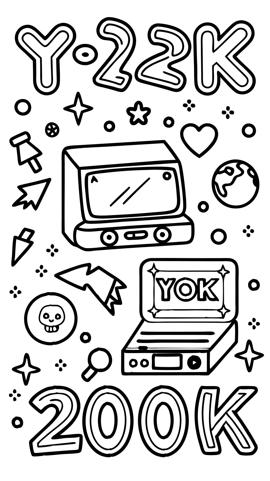 printable coloring pages y2k